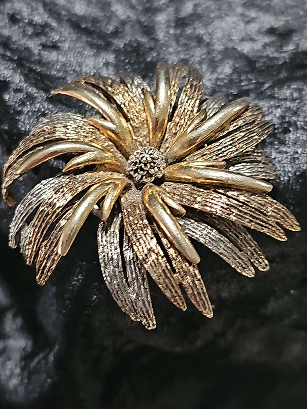 Gold Floral Statement Brooch